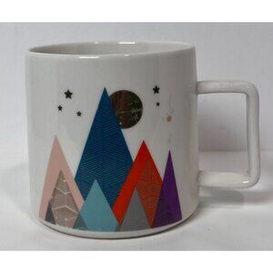 Caribou Coffee Say Yes to Adventure Coffee‎ Mug Cup Abstract Mountains & Moon